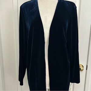 Vintage Danielle Casey Navy Velvet Cardigan